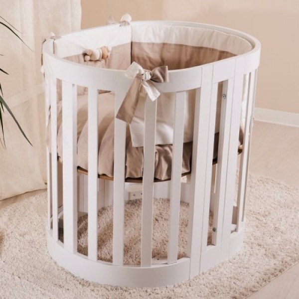 Culla ovale Nanan con kit trasformazione in lettino ed in poltroncine