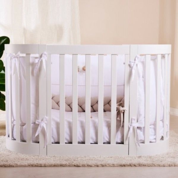 Culla ovale Nanan con kit trasformazione in lettino ed in poltroncine