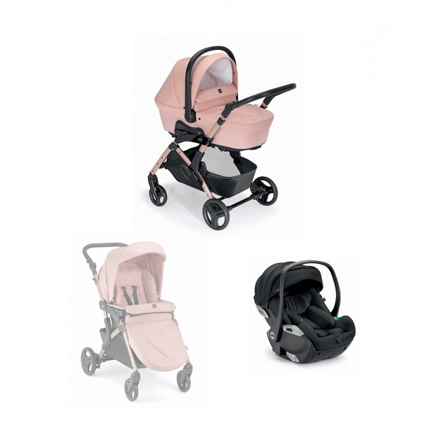 Trio Cam Fluido Easy Cuore Rosa i-Size Portata 22 Kg