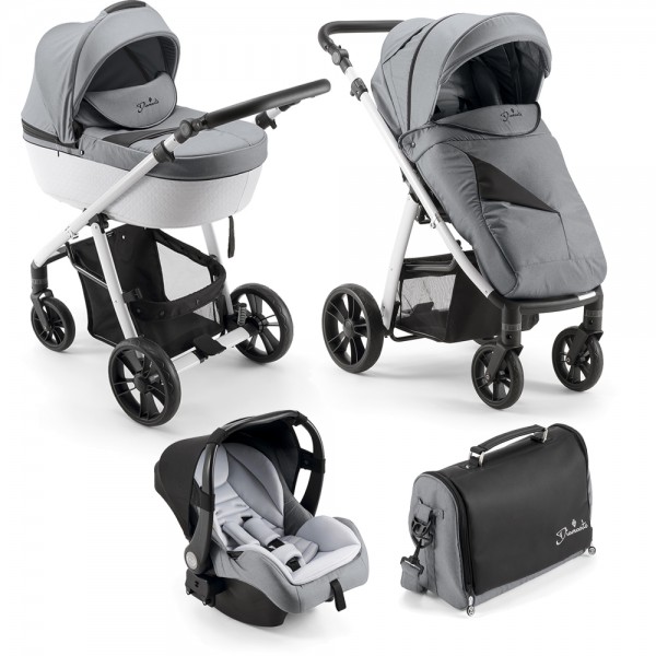 Trio Pali Diamante Grigio/Bianco