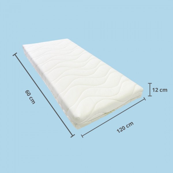 Materasso per Lettino Kiby in Duo Comfort con Lato Estivo e Invernale 120 x 60 x 12 cm