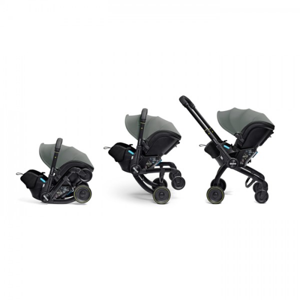 Seggiolino Auto Passeggino Doona X 2 In 1 i-Size R129 Gruppo 0+ Slate Green
