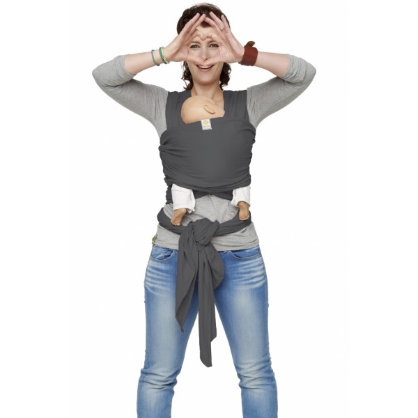 Fascia Porta Bebe ByKay Stretchy Wrap Deluxe Anthracite Taglia M