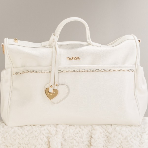Borsa da Passeggio Nanan Ecopelle Bianca
