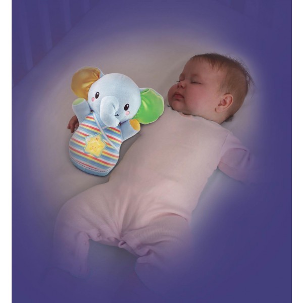 VTech Nino Elefantino Luminoso, Elefante Peluche Interattivo con più di 45 Canzoni