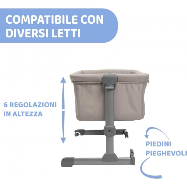 Culla Chicco Next2Me Essential Stone Re Lux