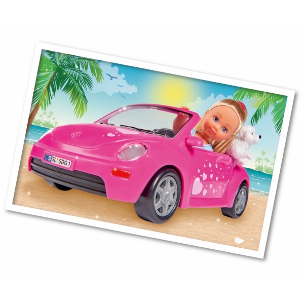Bambola Simba Evi Love con Auto Beetle e Cucciolo