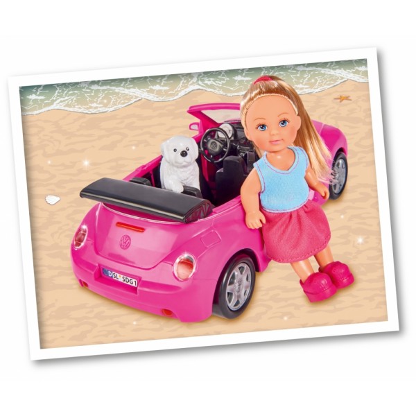 Bambola Simba Evi Love con Auto Beetle e Cucciolo