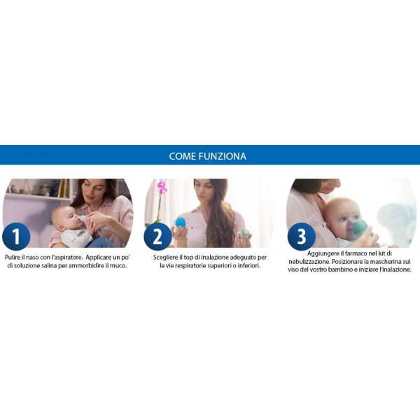 OMRON DuoBaby 2 in 1 Nebulizzatore per aerosol e aspiratore nasale per neonati