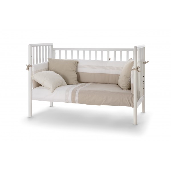 Set Pali Flippy Bianco Naturale (Lettino Trasformabile in Culla + 2 Materassi + Piumone Paracolpi)