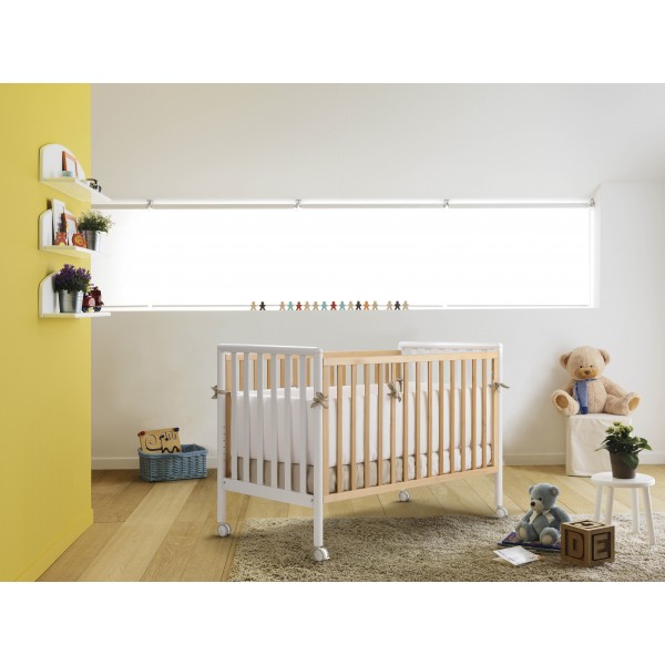 Lettino Evolutivo Co-Sleeping Pali Flippy Bianco Naturale (Trasformabile da Culla a Lettino a Divanetto a Poltroncina + 2 Materassi + Piumone Paracolpi)