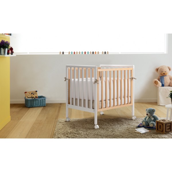 Lettino Evolutivo Co-Sleeping Pali Flippy Bianco Naturale (Trasformabile da Culla a Lettino a Divanetto a Poltroncina + 2 Materassi + Piumone Paracolpi)