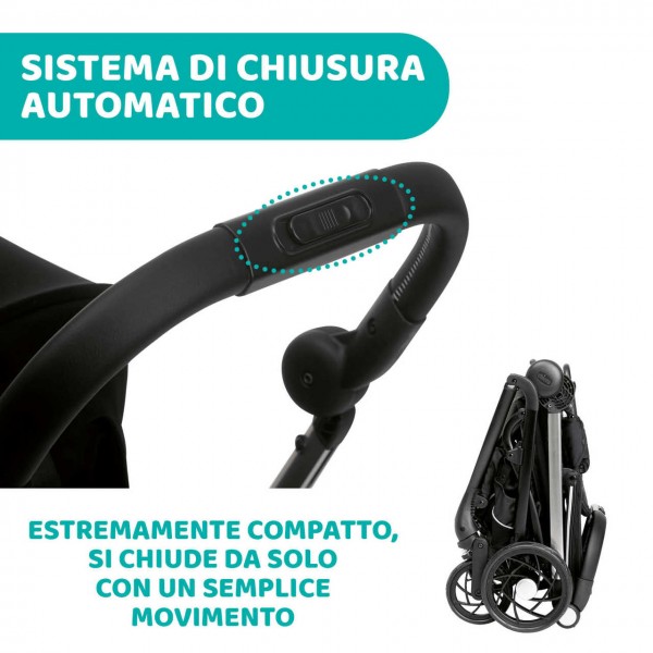 Trio Chicco One4Ever Light City Map Re_Lux con Seggiolino Auto Kory Black