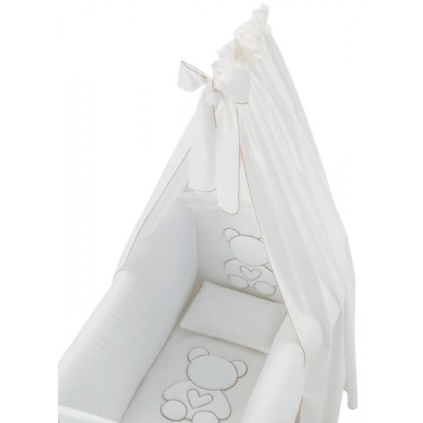 Culla Azzurra Design Funky Avana con Decoro Bianco
