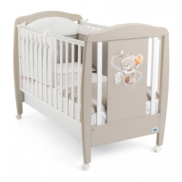 Lettino Cam Orso Re Tortora + Completo Piumone