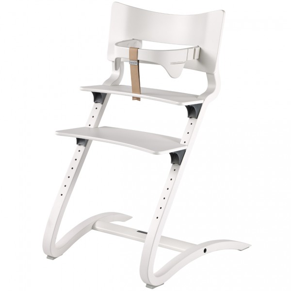 Seggiolone Leander High Chair Bianco + Barra Sicurezza Addominale