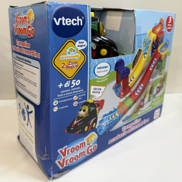 Vtech Vroom Vroom Go - Trampolino acrobazie estreme 3 in 1 (Pista Macchinine con Trampolino) OUTLET