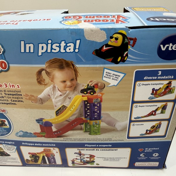 Vtech Vroom Vroom Go - Trampolino acrobazie estreme 3 in 1 (Pista Macchinine con Trampolino) OUTLET