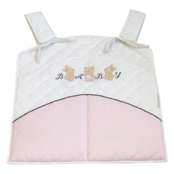 Pannello Portaoggetti Mibb Baby Soft Bianco Rosa