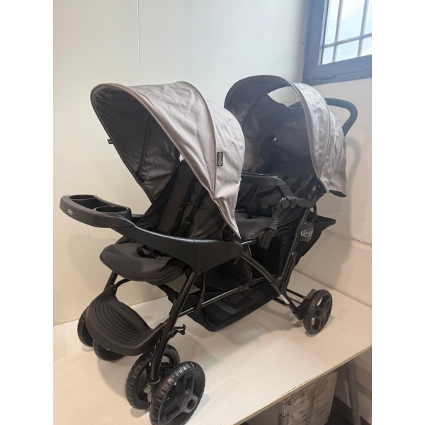Passeggino Gemellare Fratellare Graco Stadium Duo Titanium OUTLET