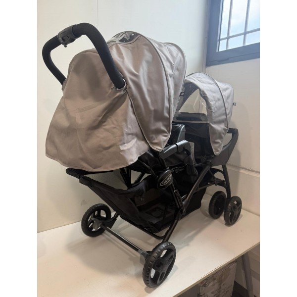 Passeggino Gemellare Fratellare Graco Stadium Duo Titanium OUTLET