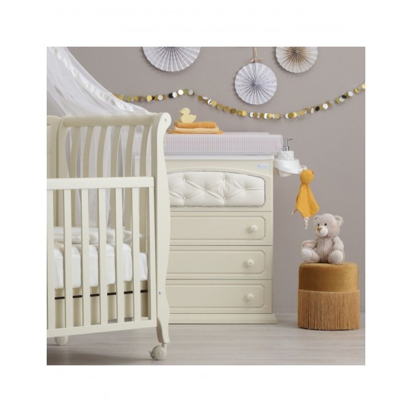 Cassettiera Fasciatoio Azzurra Design Imperial avorio 