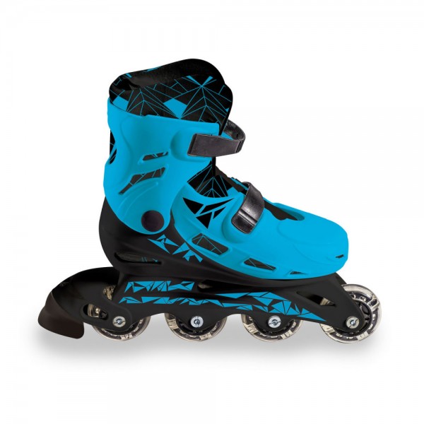 Pattini Mondo Boy in Line Taglia 33-36 Blu Nero