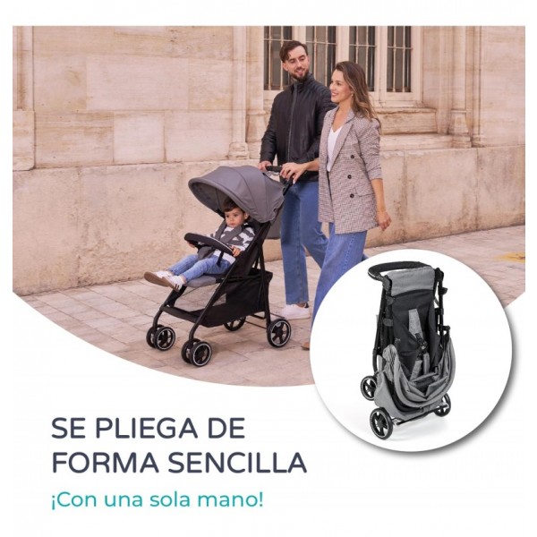 Innovaciones MS Passeggino Leggero e Compatto Omologato 22 Kg STREET GRIGIO