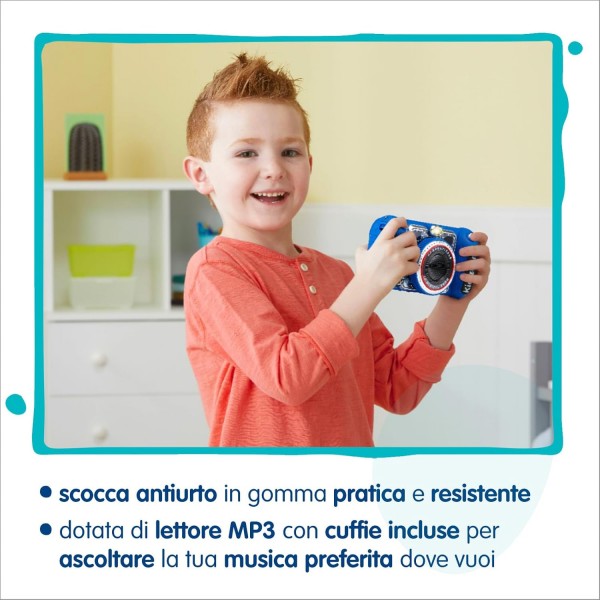 VTech Kidizoom Duo DX Blu, Macchina Fotografica per Bambini con +75 Filtri
