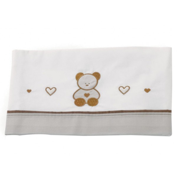 Lenzuoline per Lettino Fun Azzurra Design Bianco Tortora