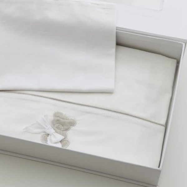 Set Lenzuola per Lettino Nanan Coccolo Bianco 3pz