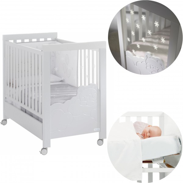 Lettino LED Micuna Dolce Luce Relax Plus Bianco con Cassetto