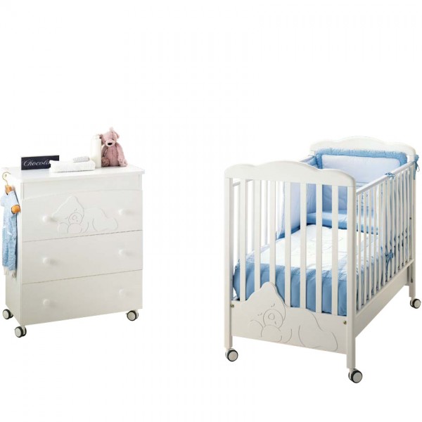 Lettino e Cassettiera Fasciatoio Baby Expert Coccolo