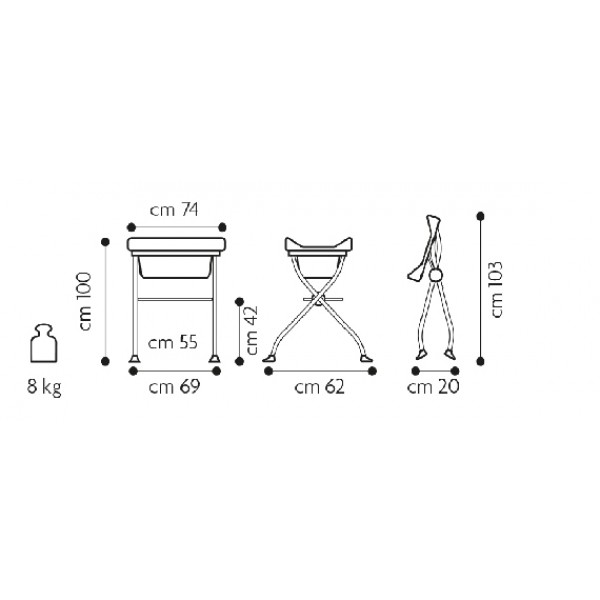 Bagnetto Fasciatoio Brevi Lindo Pro Principessa