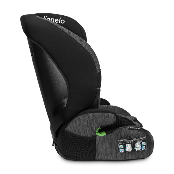 LIONELO LEVI ONE I-SIZE Seggiolino auto 76-150 cm Black Grey