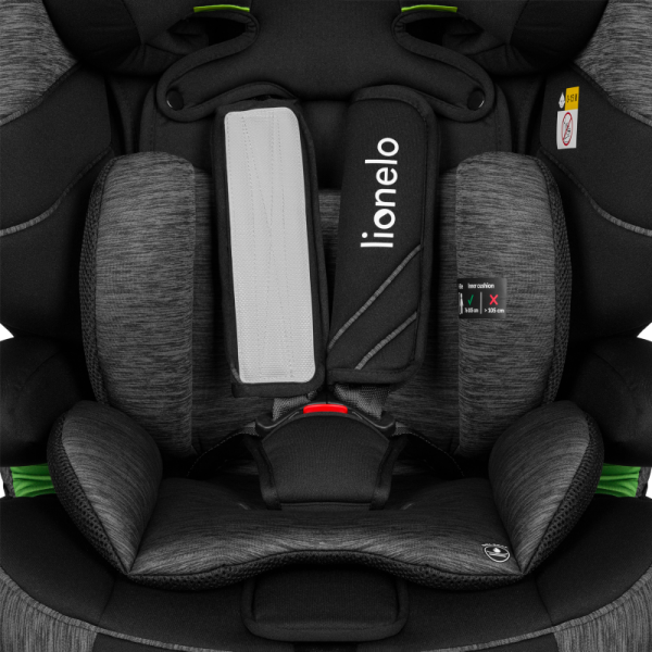 LIONELO LEVI ONE I-SIZE Seggiolino auto 76-150 cm Black Grey