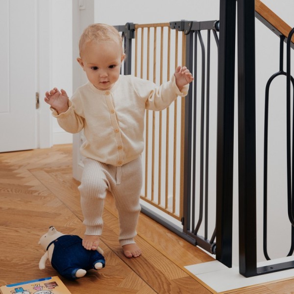 Lionelo Truus Slim Grey Cancelletto di sicurezza-Larghezza Regolabile da 75 fino a 105 cm 