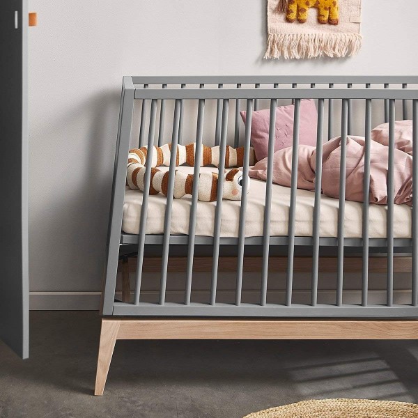 Lettino Leander Luna 120 Grigio Rovere