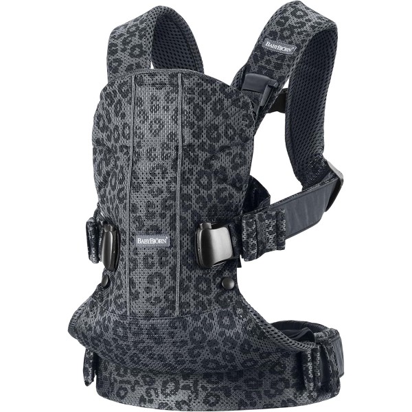 BabyBj&ouml;rn Marsupio One Air, Mesh 3D, Antracite/leopardo