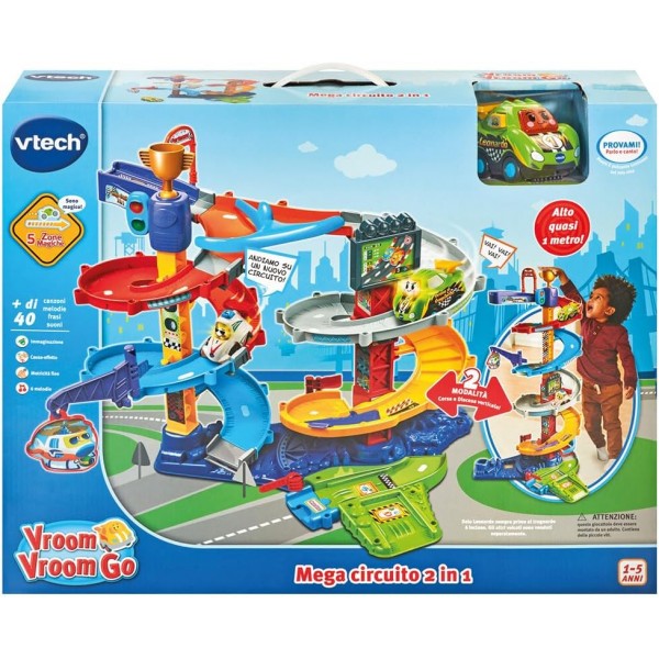 VTech Vroom Vroom Go - Mega Circuito 2 in 1 (Pista Macchinine a Spirale)