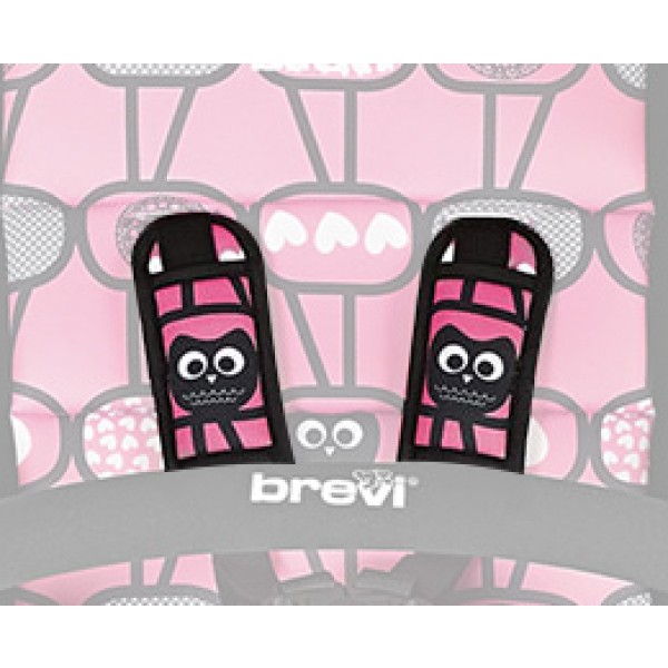 Copri Cinture Brevi per Passeggino Mini Large Rosa Gufi