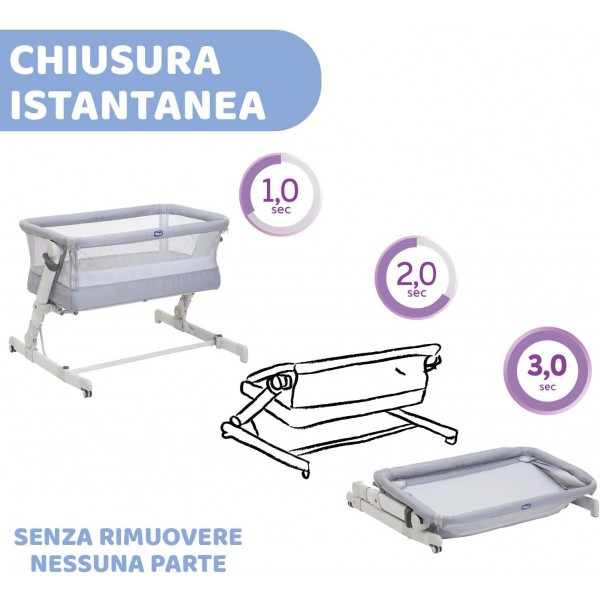 Culla Chicco Next2Me Pop Up Grey Mist
