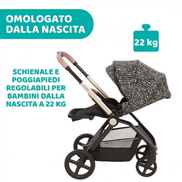 Trio Chicco Mysa Standard Glam Dew Re_Lux con Kory Essential i-Size