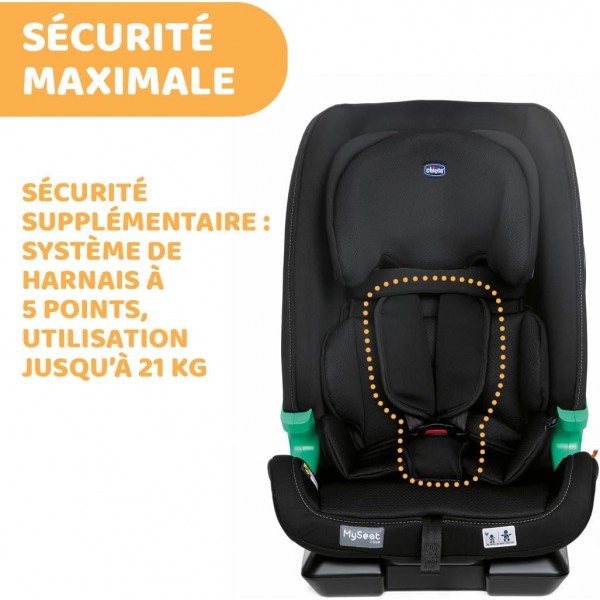 Seggiolino Auto Chicco MySeat i-Size Black (76-150 cm)