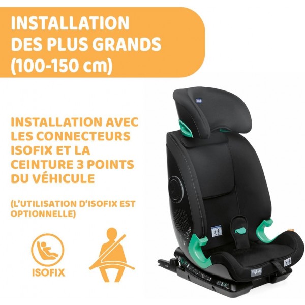 Seggiolino Auto Chicco MySeat i-Size Black (76-150 cm)