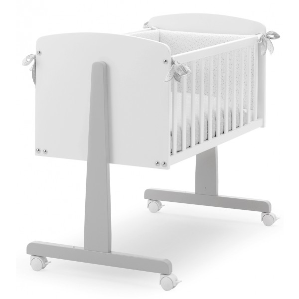 Culla Erbesi Ninna Bianco/Grigio + Completo Piumone
