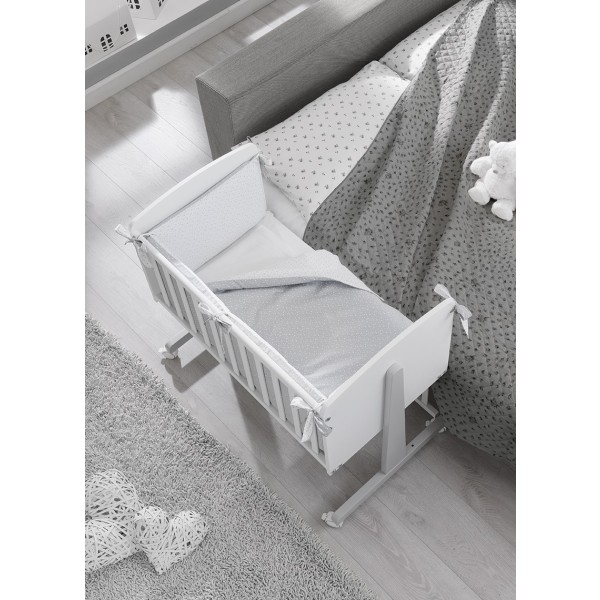 Culla Erbesi Ninna Bianco/Bianco + Completo Piumone