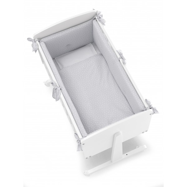 Culla Erbesi Ninna Bianco/Bianco + Completo Piumone