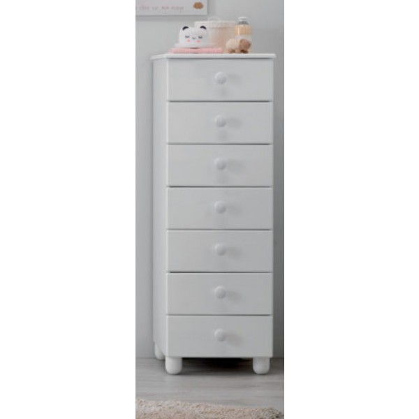Cassettiera Azzurra Design Settimino Noa Bianco