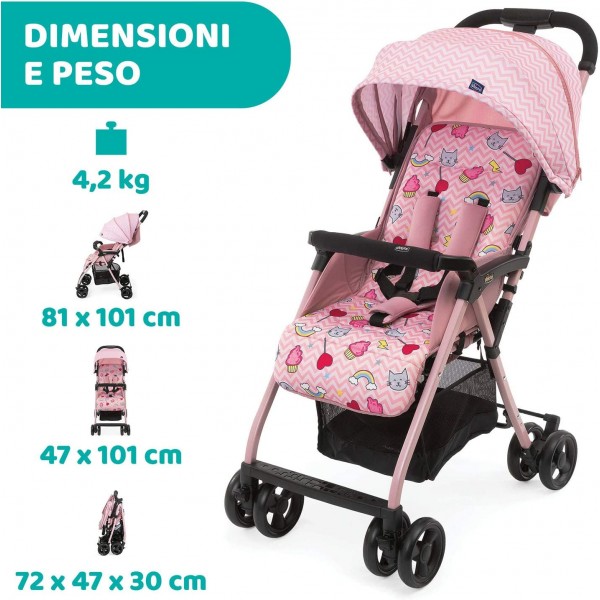  Passeggino Chicco Ohlala 3 Candy Pink